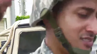 Soldier gets fucked in the asshole by another big dick soldier