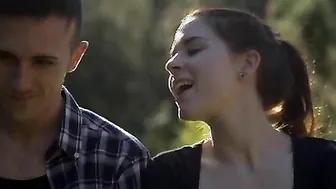 Amber Nevada is on an interesting date where her bf Kendo Ortiz is showing her how to shoot a gun.