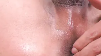 Transgender Bombshell Fingers Ass While Masturbation Solo