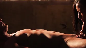 Young babe fingered before blowjob and cumshot