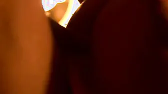 The movie is set for seduction. Luna Ruiz lets Lobo blindfold her and then sits patiently inside her bra and