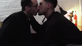 Priest blows colleague before having his asshole railed raw