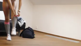 Cute lady fucks in front of her cuck boyfriend