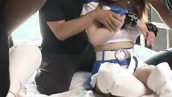Reika Ichinose and Mio Ozora got held captive by a group of turned on guys