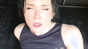 Busty Fit Girl Fucks Muscular Stranger Trainer in the Forest After Jogging