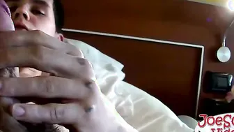 Brian has an big uncut cock that is pretty demanding