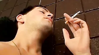 Smoking Jayden Taylor likes to masturbate by the fireplace