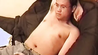 While Watching porn video – Marco takes time playing with himself while watching a porn