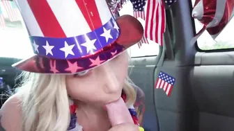 Inked amateur bimbo picked up to ride American cock