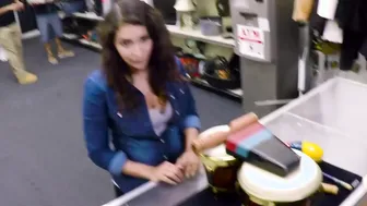 Pawnee babe Kitty Catherine fucked in the back office