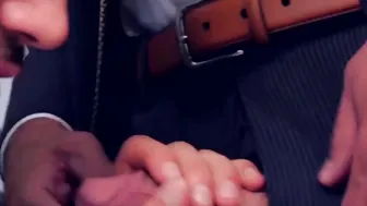 Sexy businessman fucked by slick young partner