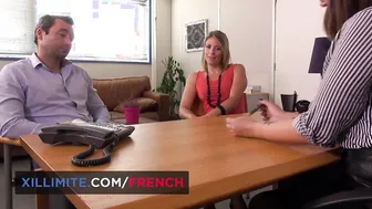 Anna Polina boned at work under her friends view
