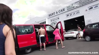 Women goes all the way with the Men on their way Home