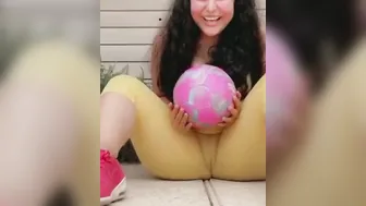 Sexy Girl tease with Ball