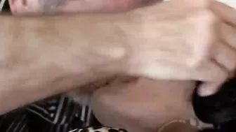 Granny Rita Daniels with big tits gets fucked hard on a sofa