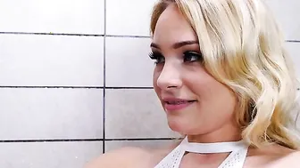 Hadley Viscara fucking into the restroom with her tattoos
