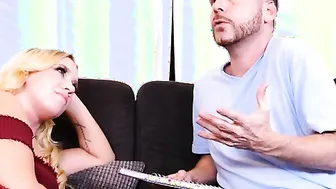 Bailey Brooke fucking into the couch with her hazel eyes