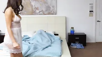 Lana Rhoades fucking inside the bedroom with her natural boobs