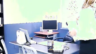 Mom Tucker Stevens fucking into the office with her blue eyes