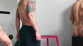 Dakota Kyle and Zak bang their asses after sweaty gym session