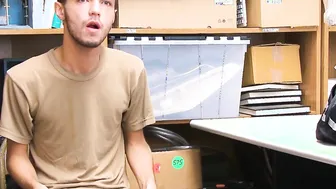 Young shoplifter sucks officers big cock before raw fucking