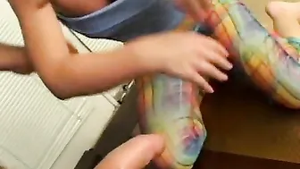 Slutty 18 yo with round booty getting banged by gigantic cock