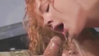 Curly porn video – Curly haired ginger Cutie getting her booty ruined and cunt creampied