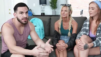 Guy has to fuck hot teens to get a room