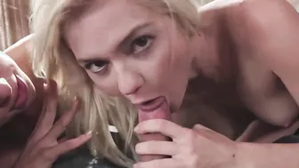 Luscious teens Chloe Foster and Sara Luvv suck POV dick