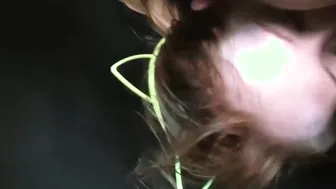 Gangbang party whores fucked and fed with lots of cocks