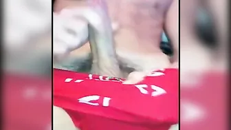 Twink with big cock named Mackenzie stroking in this video