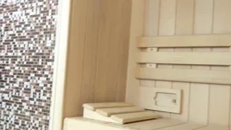 Mature woman and old man fuck two horny teens in the sauna