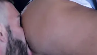 Businessman pounding partners tight wet butt hole hard