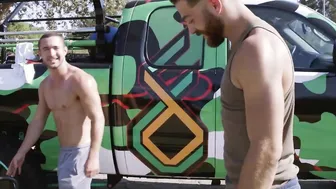 Bearded stud picks up a jock to fuck his tight ass