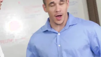 Bully from work receives threesome anal as punishment