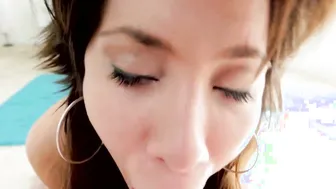 Spectacular babe Aleksa Nicole sucks massive cock like a pro