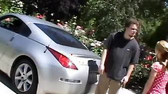 Slutty teens with round ass getting plowed by huge penis