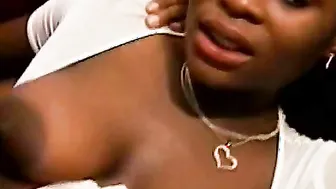 She getting drilled deep by african giant penis