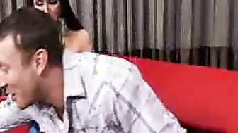 Amy Anderssen Devours Petes Cock in the Cozy Depths of the Sofa