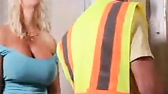 Alura TNT Jenson fucking inside the stairs with her titties