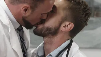 Tattooed doctor Wesley Woods drilled by fellow Michael Roman
