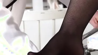 Tight ass of slim blonde filled by tricky doctors big cock