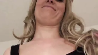 Stunning blonde Jasmine Lau with small tits doing it alone
