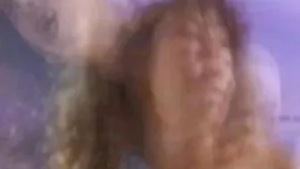 MILF with big titties goes down on her knees and sucks hard