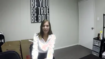 Sexy college chick bangs a dude for a job in many poses POV