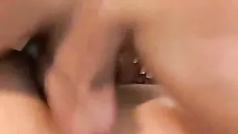 2 cute women inside three-way anal action