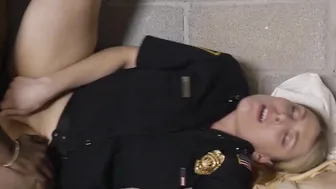 MILF cops stuffed with big cock in femdom interracial