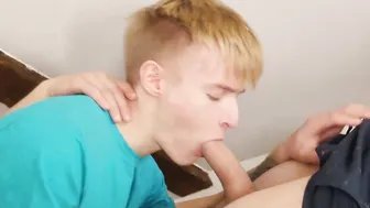 Lusty twink got rimmed and bred raw by good looking homo