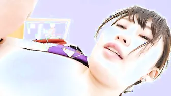 Yuuka Kamakura blows a dick toying her vagina