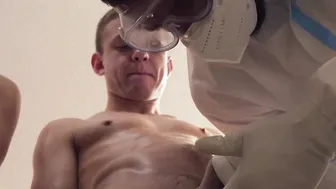 Three twinks are having their assholes probed by doctors